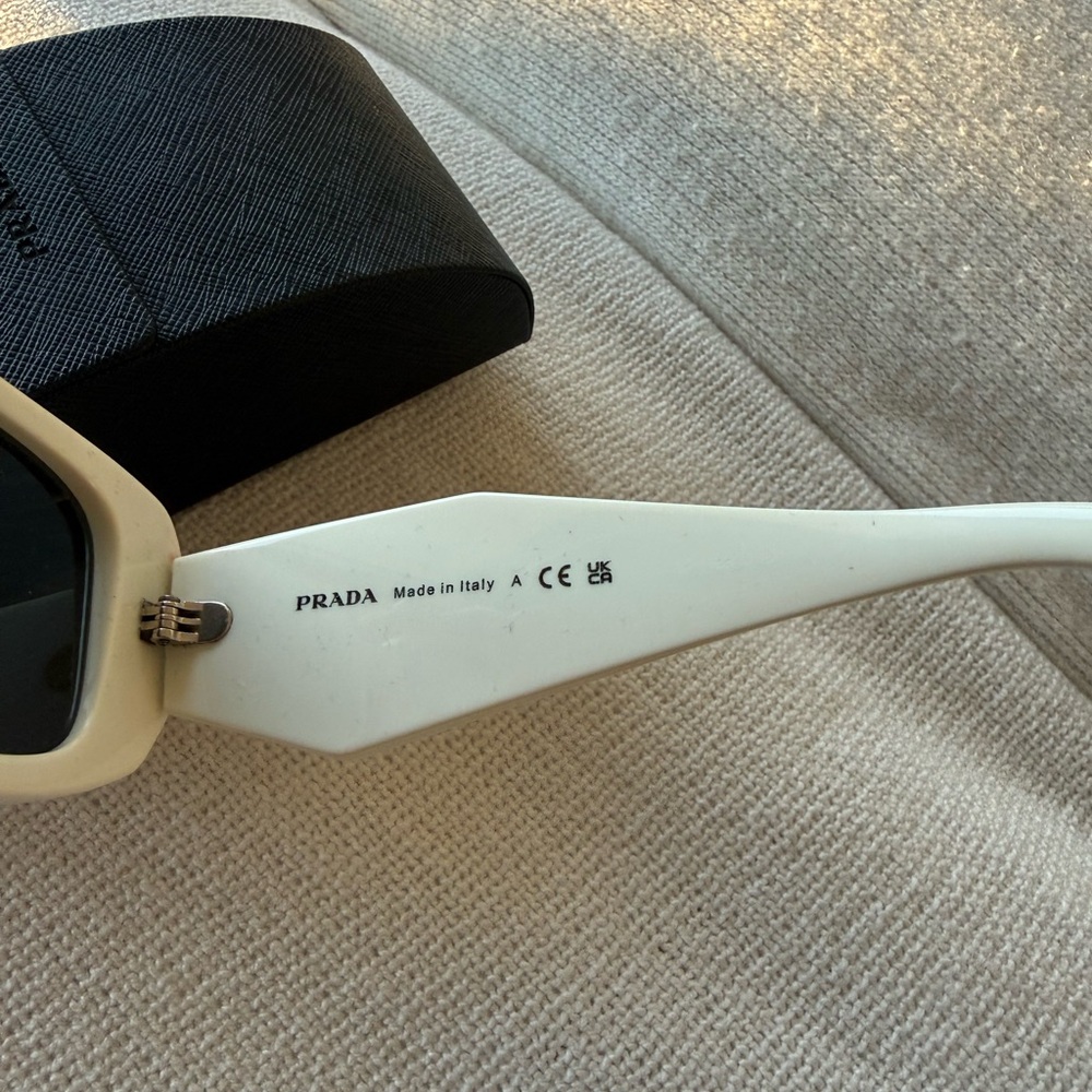 Prada White Rectangle Frame Sunglasses - image 7